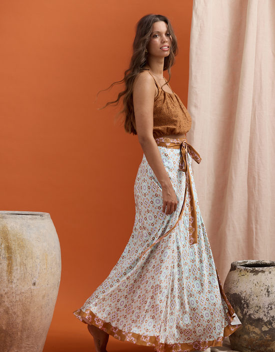 Aphrodite Skirt-Medina Blue