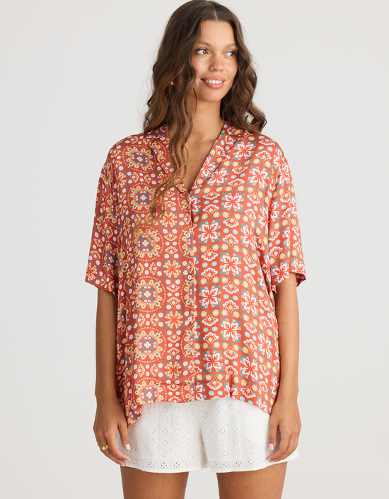 Palm Springs Shirt-Medina Spice