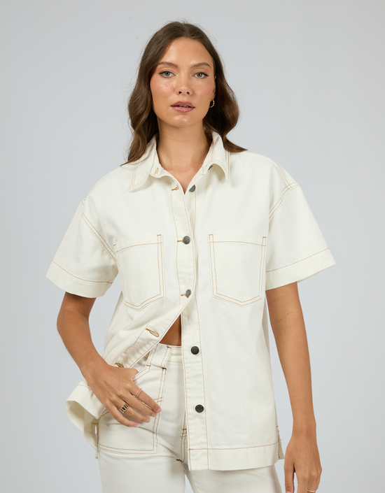 Simi Denim Shirt-Vintage White