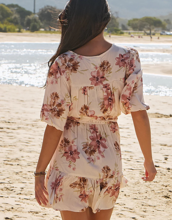 Dahlia 3/4 Sleeve Dress- Love Story Print