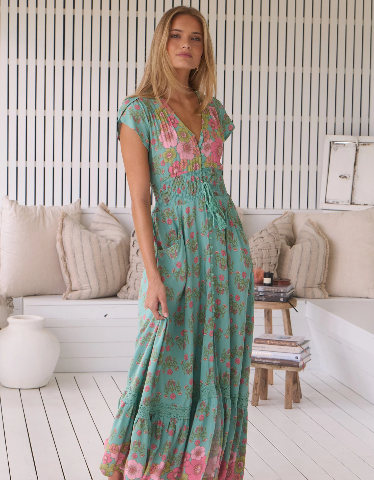 Romi Maxi Dress-Meadowland Print