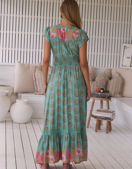 Romi Maxi Dress-Meadowland Print