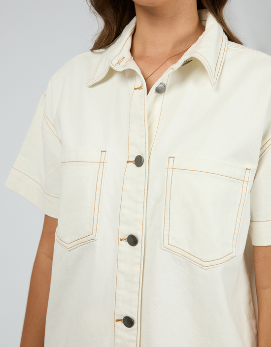 Simi Denim Shirt-Vintage White