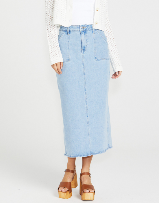 Isella Denim Skirt- 92 Sandwash