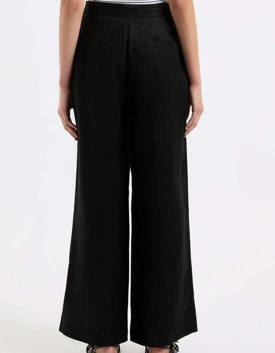 Thilda Linen Pant-Black