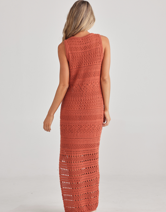 La Sol Dress-Clay