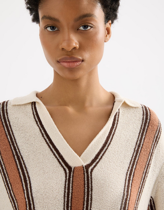 Oda Knit Top-Manuka Stripe