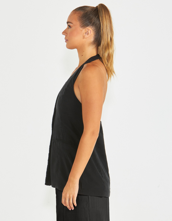 Seville Halter Vest-Black