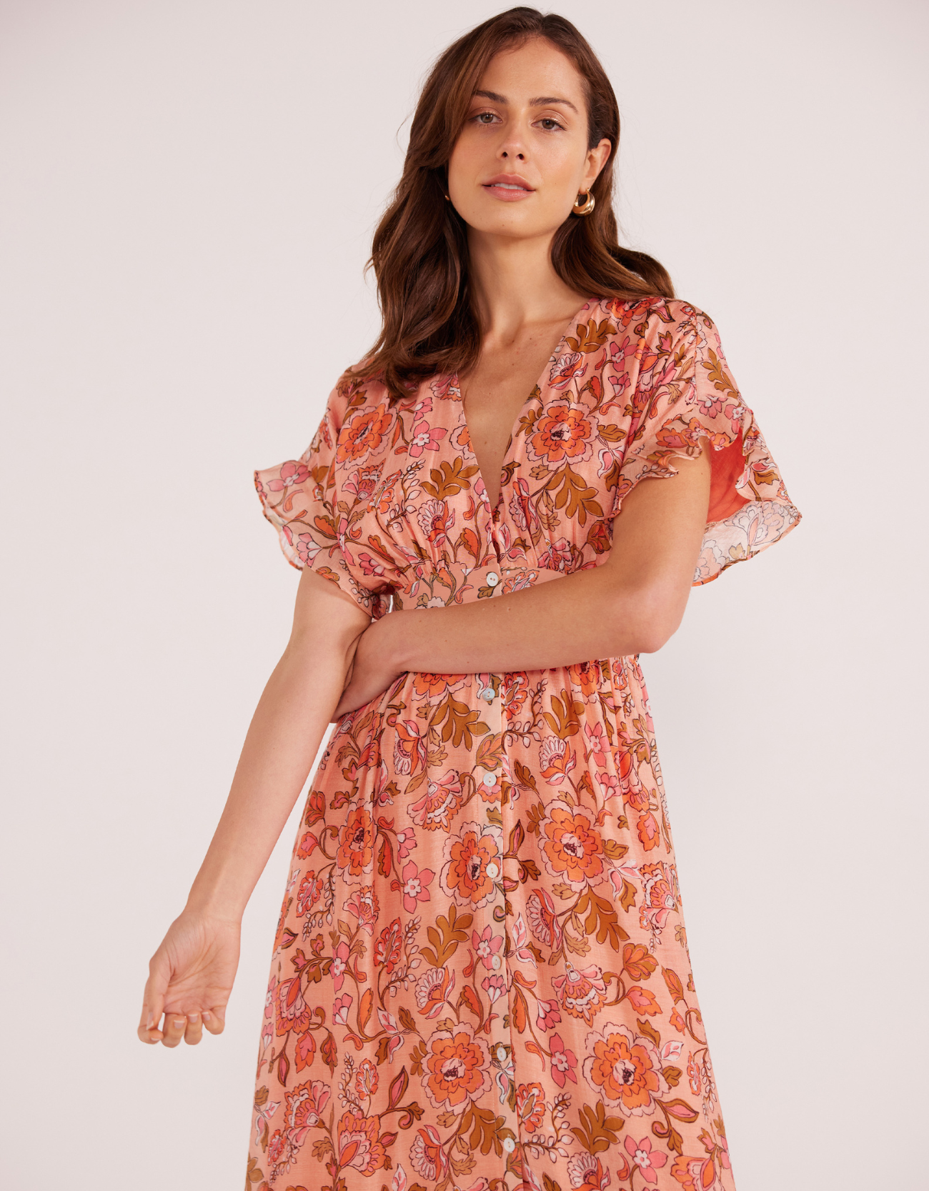 Amelia Button Down Midi Dress