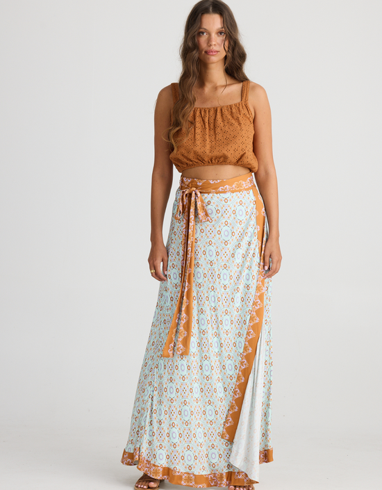 Aphrodite Skirt-Medina Blue