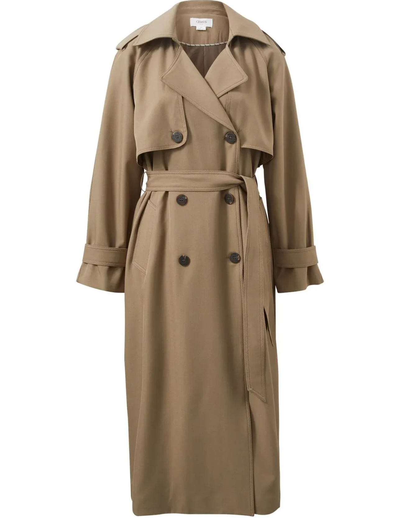 Longline Trench Coat-warm Taupe